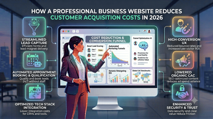 How a Professional Business Website Reduces Customer Acquisition Costs in 2026